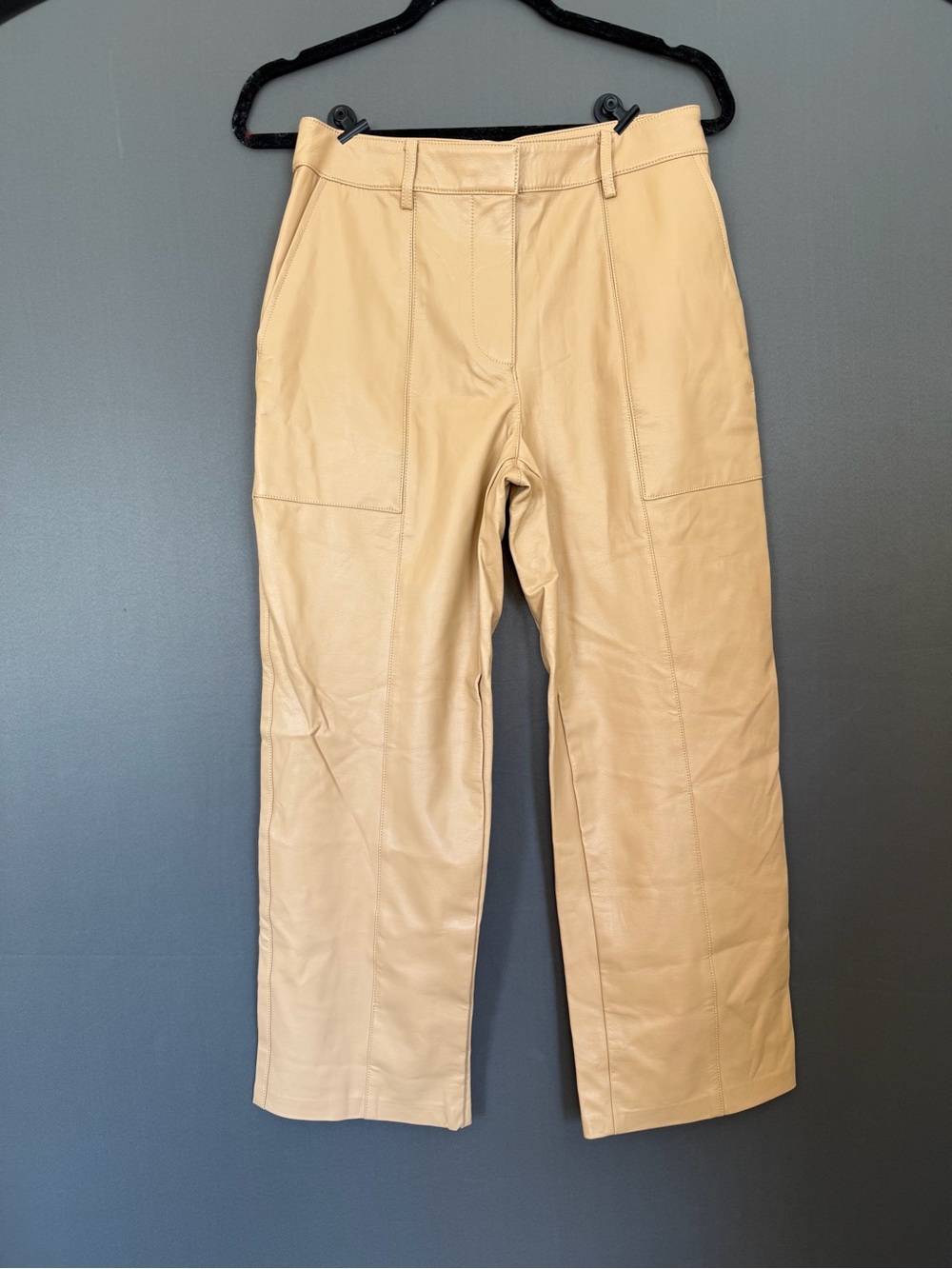 BCBGMAXAZRIA women’s Tan Leather Pants